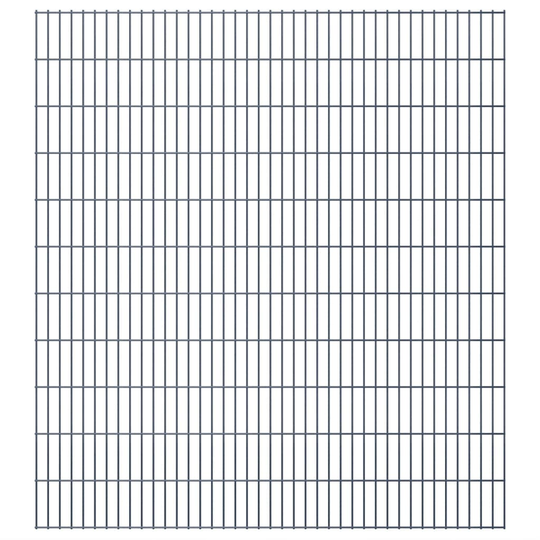 vidaXL havehegnspaneler 2D 2,008x2,23 m 6 m (total længde) grå