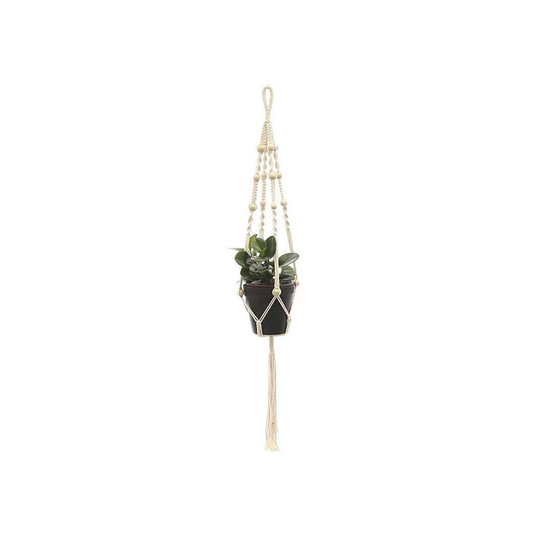 Hængekurv i Macramé - Planteophæng - 100 cm
