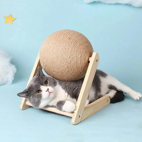 Kradsebold med stativ til kat - 12 cm