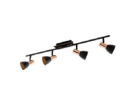 EGLO BARNHAM SPOT LED 4X3,3W KOBBER/SORT