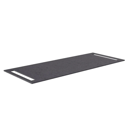 Korsbakken Benkeplate HPL med Håndkleholder Antrasitt / 2 Sider 120cm