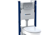 Geberit Renova sampak - hængetoilet/sæde m/indb.cist hvid/matkrom