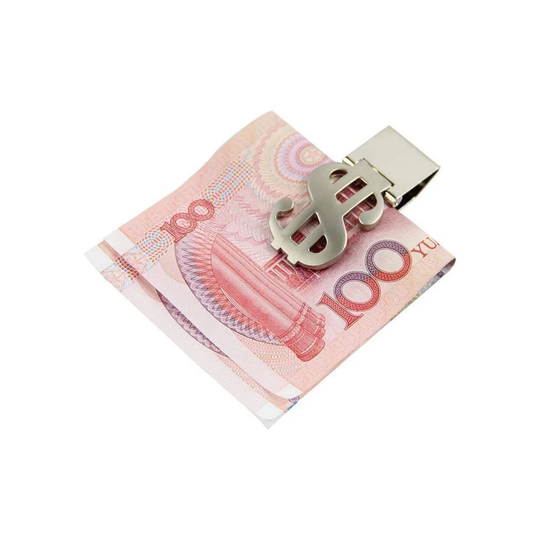 Seddelclips med Dollar symbol - Rustfrit stål
