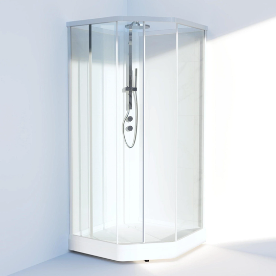 Svedbergs Ritual Premium Dusjkabinett 90x90cm / Hvit Matt Glass