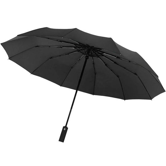 Paraply, Kompakt - 105 cm - Sort