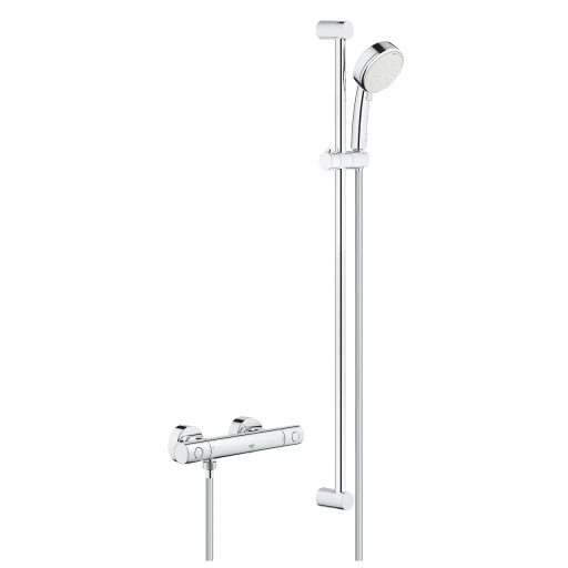 Grohe Grohtherm 800 Cosmopolitan dusjsett m//termostat og 90 cm dusjstang, krom