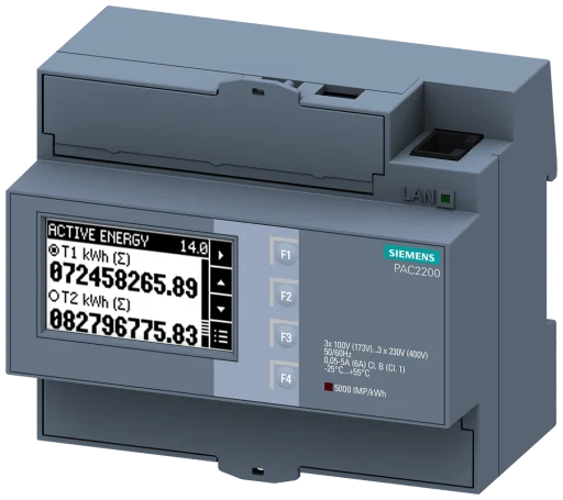 Sentron PAC2200, LCD, LL:400V, LN:230V, 5A, 7KM2200-2EA30-1EA1