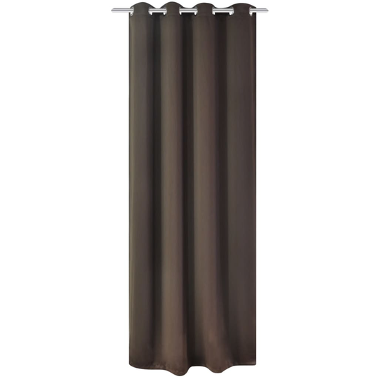 vidaXL mørklægningsgardin med metalsnøreringe 270x245 cm brun