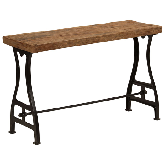 vidaXL konsolbord massivt genbrugstræ 120 x 40 x 76 cm