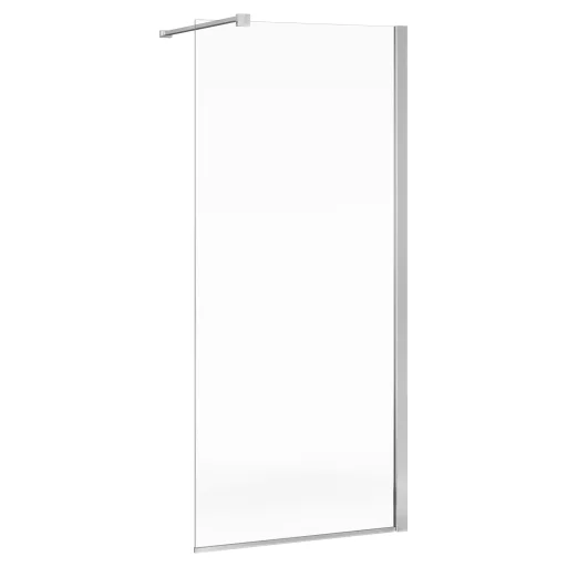 Gustavsberg Square dusjvegg 80 cm, krom profil, klart glass