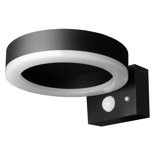 LEDvance Endura Solar flat vegglampe m/solcelle sensor, sort