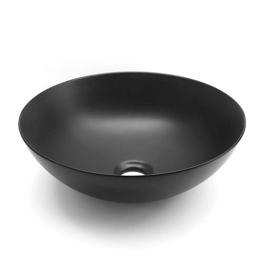 Bathco Lys BolleservantØ40cm - Porselen Svart Matt