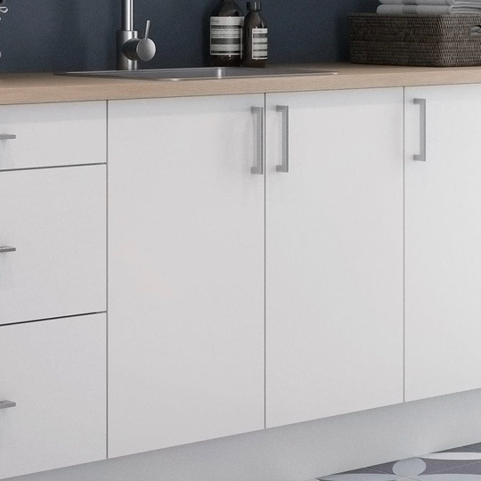 Linn Bad Underskap 2 Dører for Vaskerom Hvit Matt / 80cm