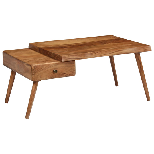 vidaXL sofabord massivt akacietræ 100 x 60 x 45 cm