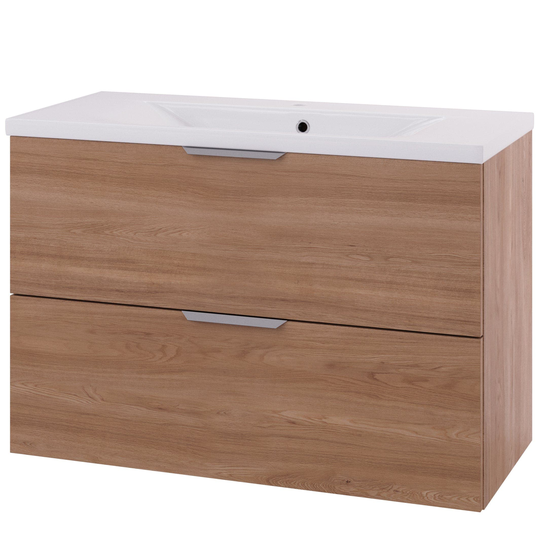 Linn Bad Selma Glatt 2 Skuffer Eikefiner D45cm Servantskap Eik / 100cm Senter