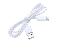 Samsung USB 2.0/micro USB, 1 m, 1 m, USB A, Micro-USB A, USB 2.0, Hanstik/Hanstik, Hvid