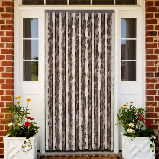 vidaXL insektgardin beige og lysebrun 90 x 220 cm chenille