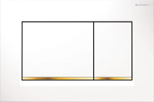 Geberit Sigma30 Betjeningsplate, Hvit/Gull
