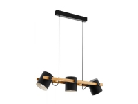EGLO HORNWOOD LANGBORD 3L SORT/TRÆ