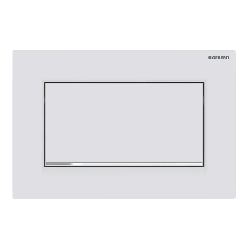 Geberit Sigma 30 styreplate i enkelspyling, matt alpin hvit/krom