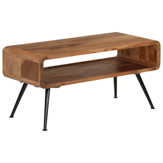 vidaXL sofabord i massivt sheeshamtræ 95 x 40 x 45 cm