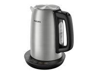 Philips Avance Collection HD9359 - Kedel - 1.7 liter - 2.2 kW - metal/sort børstet metal