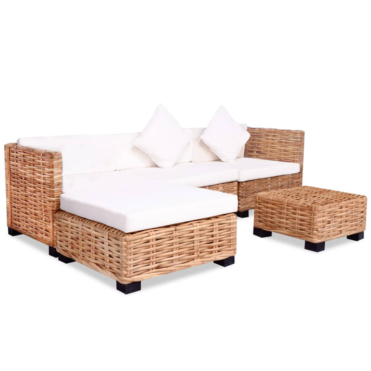 vidaXL sofasæt 14 dele naturlig rattan