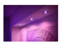 Philips Hue White and Color Ambiance Centura - Indlejret spotlys - LED-spot lyspære - GU10 - 5.7 W - 16 millioner farver/varmt hvidt til koldt hvidt lys - 2000-6500 K - sort (pakke med 3)