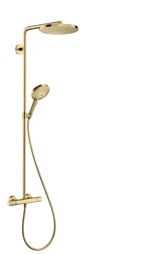 Hansgrohe Raindance Select S 240 1jet Powderrain dusjsystem, polert gull-optikk