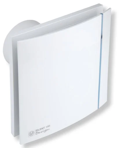 Thermex Silent 100 Design CHZ ventilator med hygrostat & timer, Ø100 mm, hvit
