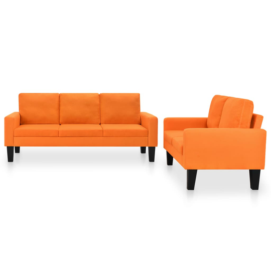 vidaXL sofasæt 2 dele stof orange