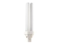 Philips MASTER PL-C - Ikke-integreret kompakt fluorescerende lyspære - form: dobbelt biax - G24d-2 - 18 W - klasse B - strålende hvidt lys - 2700 K