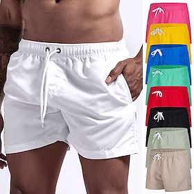 badeshorts for menn badebukser med mesh liner boardshorts hurtigtørkende underdeler pustende stretchy snøring med lommer - svømming surfing strand vannsport en