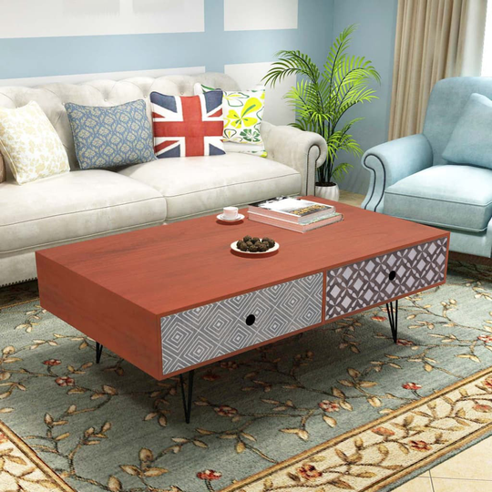 vidaXL sofabord 100x60x35 cm brun