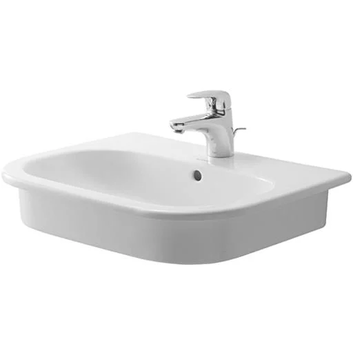 Duravit D-Code Servant m/Tapphull & Overløp - 54,5x43,5 cm