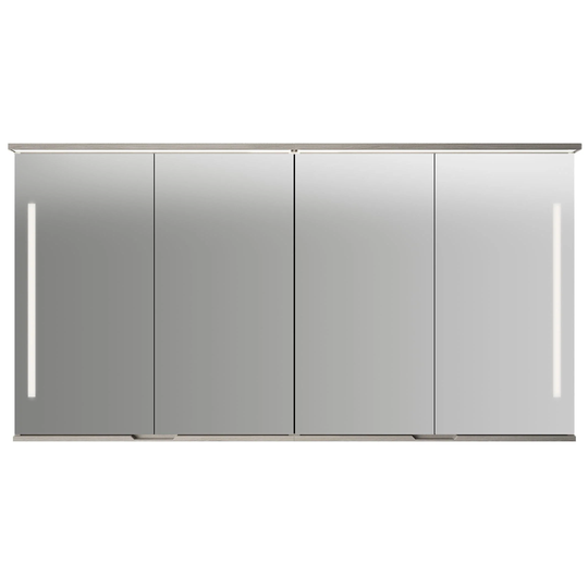 Linn Bad Sogn Speilskap med Integrert Belysning og Stikk Lys eik / 160cm