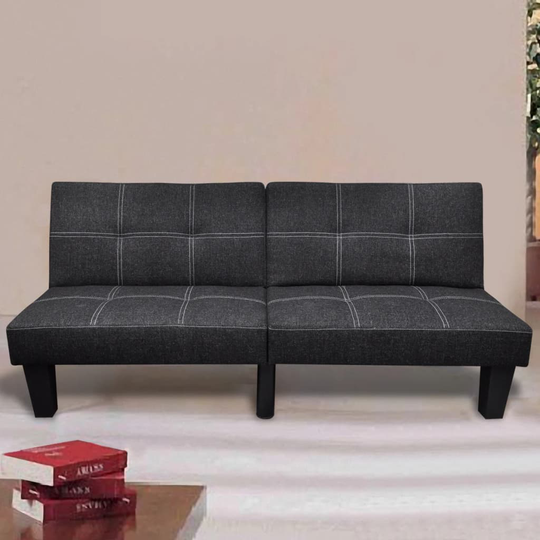 vidaXL sovesofa i stof sort