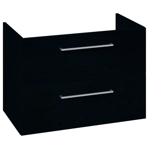 Dansani Mido+ servantskap med 2 skuffer till Lotto XL servant, bredde: 80 cm, sort struktur