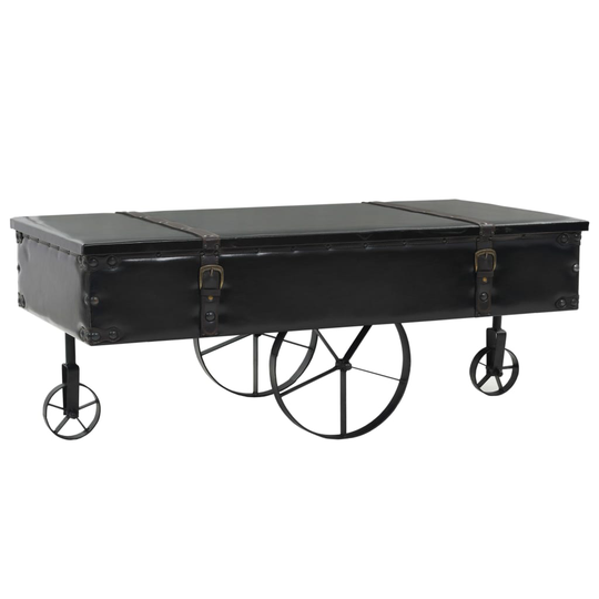 vidaXL sofabord MDF og fyrretræ 110 x 55 x 43 cm