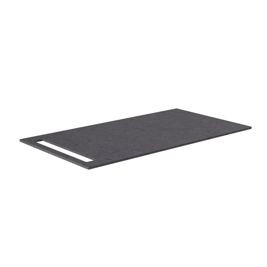 Korsbakken Benkeplate HPL med Håndkleholder Antrasitt / 1 Side 90cm