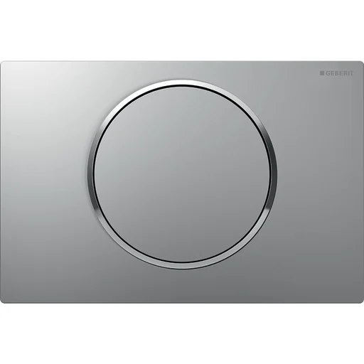 Geberit Sigma 10 betjeningsplate i enkelspyling, krom/matt forkrommet