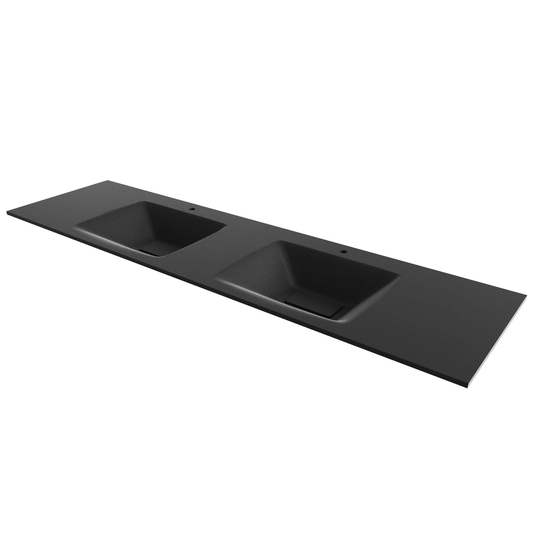 Linn Bad Vale Møbelservant Glass Svart Matt / 160cm Dobbel