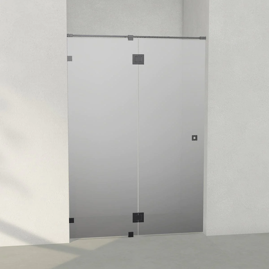INR Iconic Nordic Rooms Dusjnisje ARC 5 Måltilpasset Svart Matt / Dark Frostet Glass