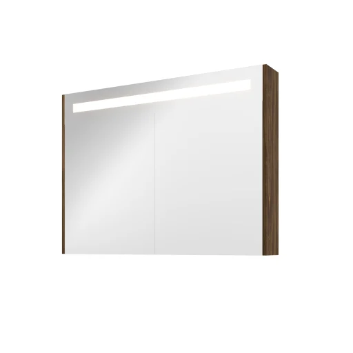Sanibell Proline speilskab m/LED-belysning, 100x74cm, cabana eik paneler