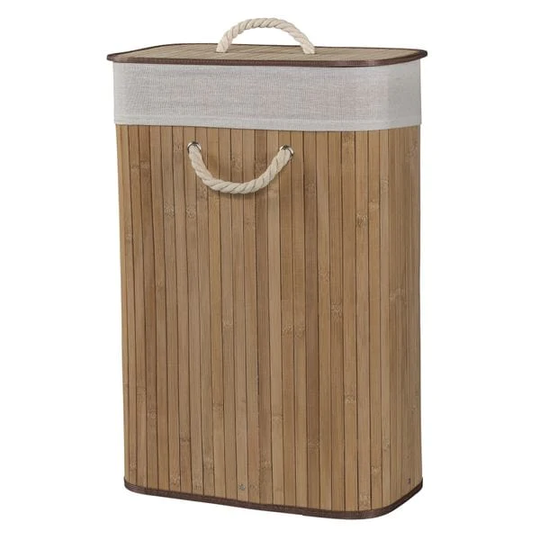 Duschy Bamboo Skittentøyskurv med Lokk Natur