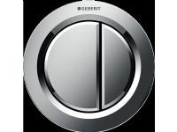 GEBERIT Omega01 blankkrom remote pneumatisk dobbeltskyl til vægtykkelse 0,5 - 4 cm