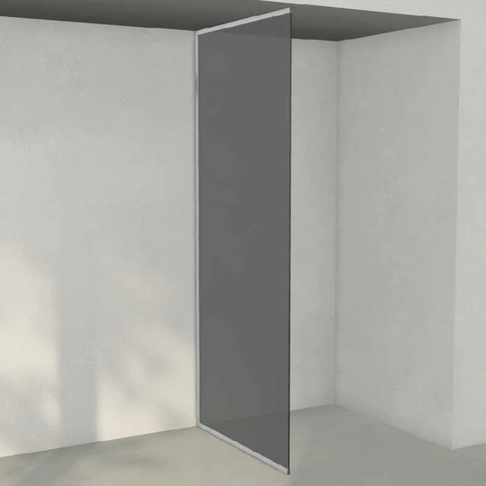 INR Iconic Nordic Rooms Dusjvegg ARC 20 Frame Plus Måltilpasset Krom / Dark Frostet Glass