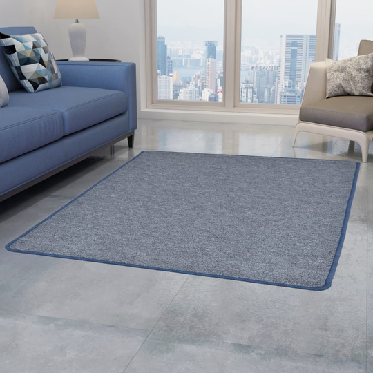 vidaXL tæppe tuftet 80 x 150 cm blå