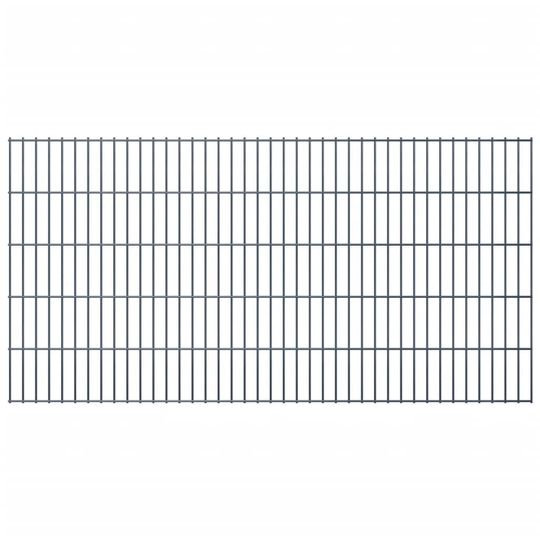 vidaXL havehegnspaneler 2D 2,008x1,03 m 48 m (total længde) grå