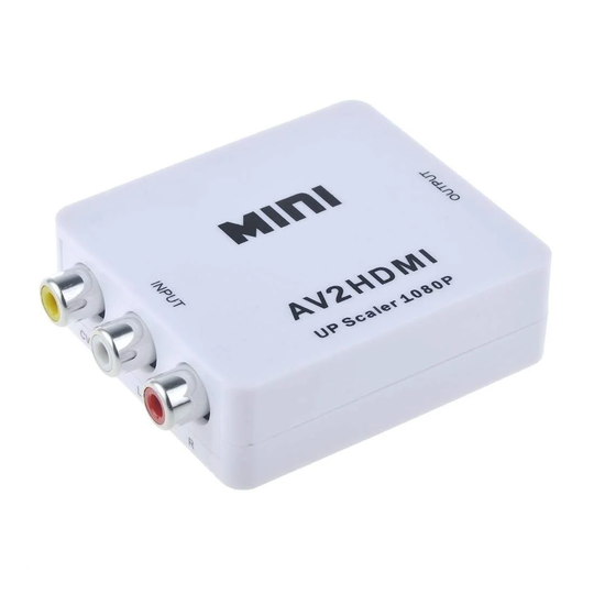 AV TILL 1080p HDMI Adapter - (3x RCA) NTSC / PAL Kompatibel